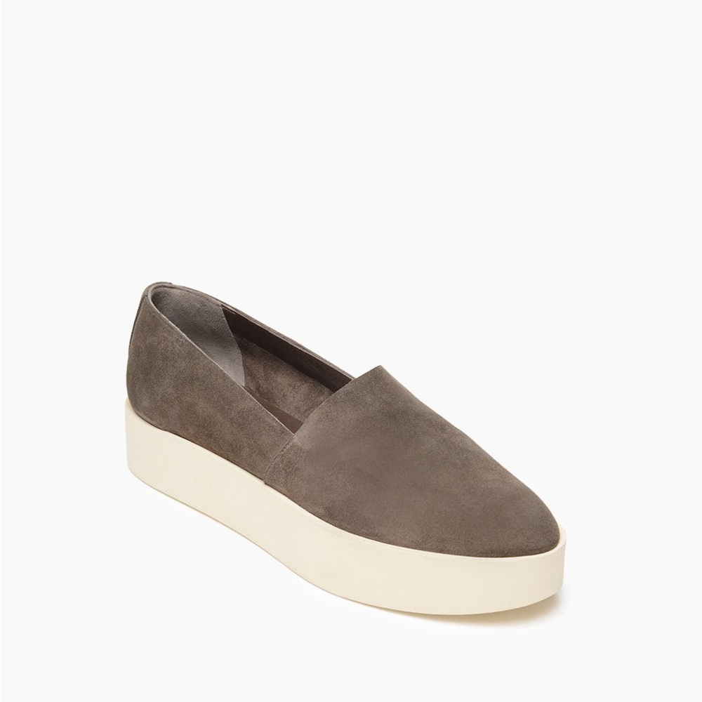 Coclico Gaspe wedge platform sneaker in Carbon grey suede